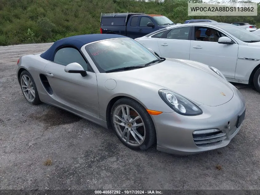 2013 Porsche Boxster VIN: WP0CA2A88DS113862 Lot: 40557292