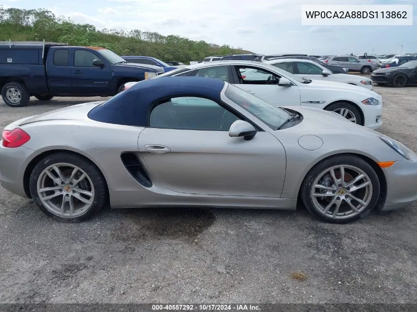 2013 Porsche Boxster VIN: WP0CA2A88DS113862 Lot: 40557292