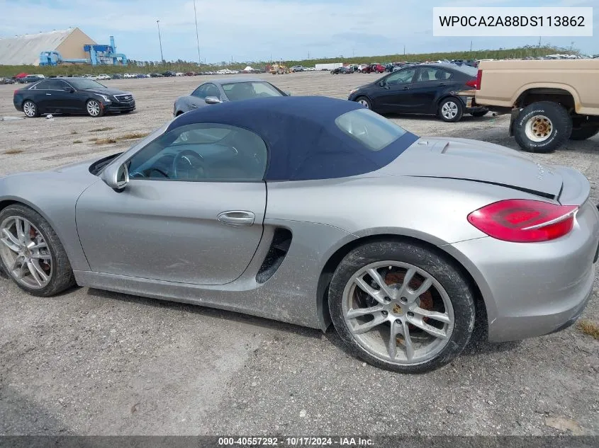 2013 Porsche Boxster VIN: WP0CA2A88DS113862 Lot: 40557292