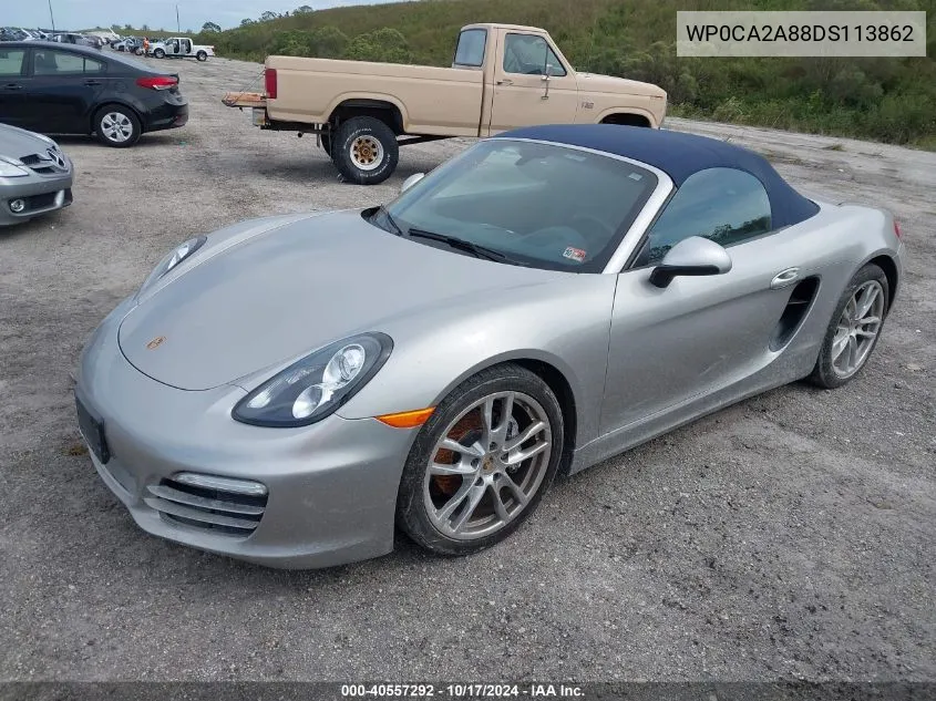 2013 Porsche Boxster VIN: WP0CA2A88DS113862 Lot: 40557292