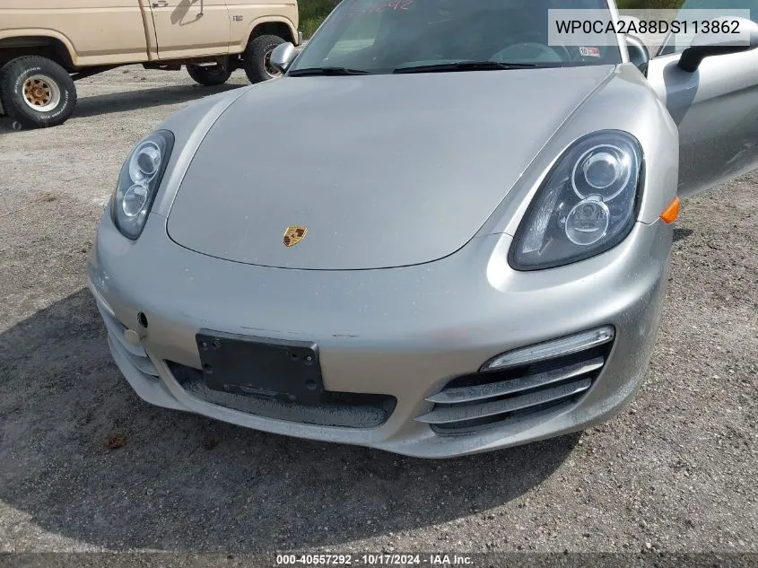 2013 Porsche Boxster VIN: WP0CA2A88DS113862 Lot: 40557292