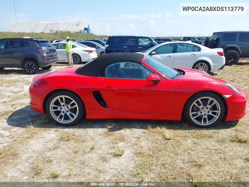 2013 Porsche Boxster VIN: WP0CA2A8XDS113779 Lot: 40616387