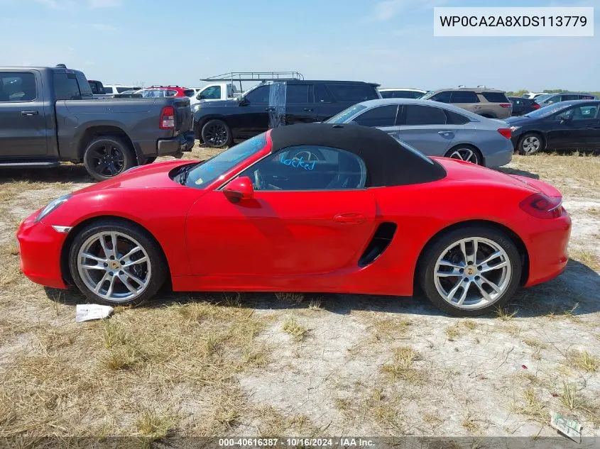 2013 Porsche Boxster VIN: WP0CA2A8XDS113779 Lot: 40616387