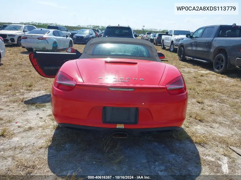 2013 Porsche Boxster VIN: WP0CA2A8XDS113779 Lot: 40616387