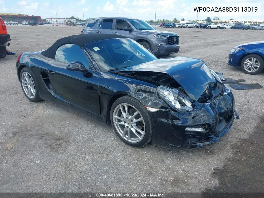 2013 Porsche Boxster VIN: WP0CA2A88DS113019 Lot: 40681895