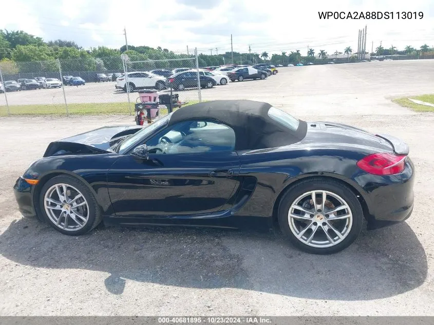 2013 Porsche Boxster VIN: WP0CA2A88DS113019 Lot: 40681895