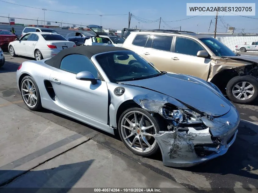 2014 Porsche Boxster Base (M6) VIN: WP0CA2A83ES120705 Lot: 40574284