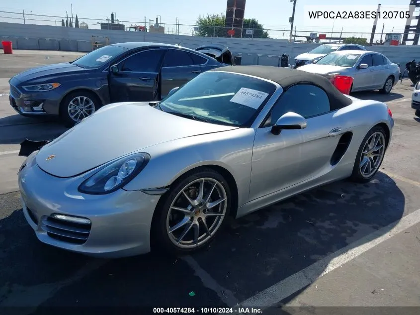 2014 Porsche Boxster Base (M6) VIN: WP0CA2A83ES120705 Lot: 40574284