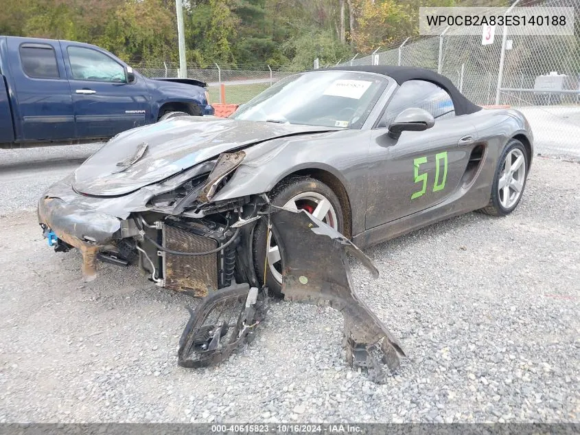 2014 Porsche Boxster S VIN: WP0CB2A83ES140188 Lot: 40615823