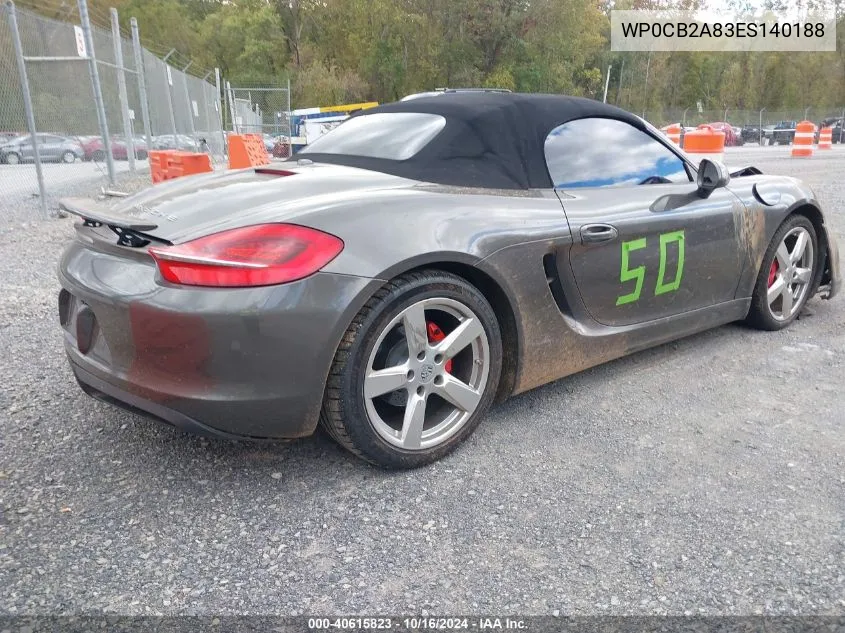 WP0CB2A83ES140188 2014 Porsche Boxster S