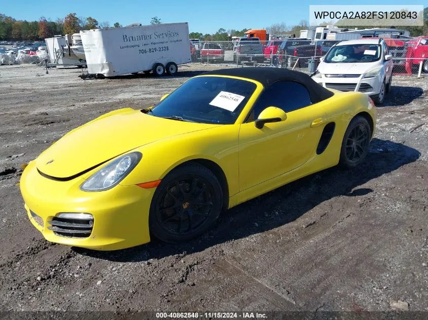 2015 Porsche Boxster VIN: WP0CA2A82FS120843 Lot: 40862548