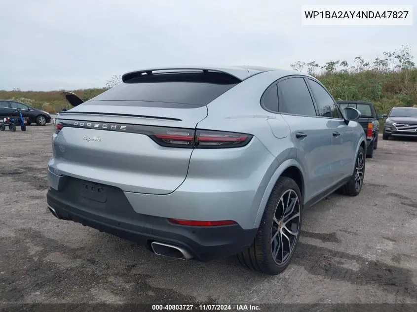 2022 Porsche Cayenne Coupe Platinum Edition VIN: WP1BA2AY4NDA47827 Lot: 40803727