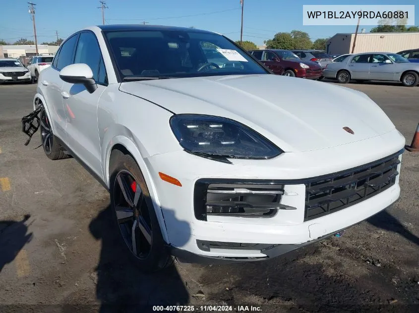 2024 Porsche Cayenne Coupe S VIN: WP1BL2AY9RDA60881 Lot: 40767225