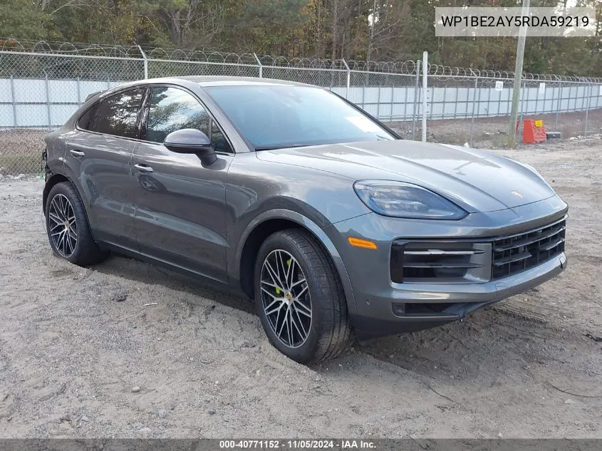 2024 Porsche Cayenne E-Hybrid Coupe VIN: WP1BE2AY5RDA59219 Lot: 40771152