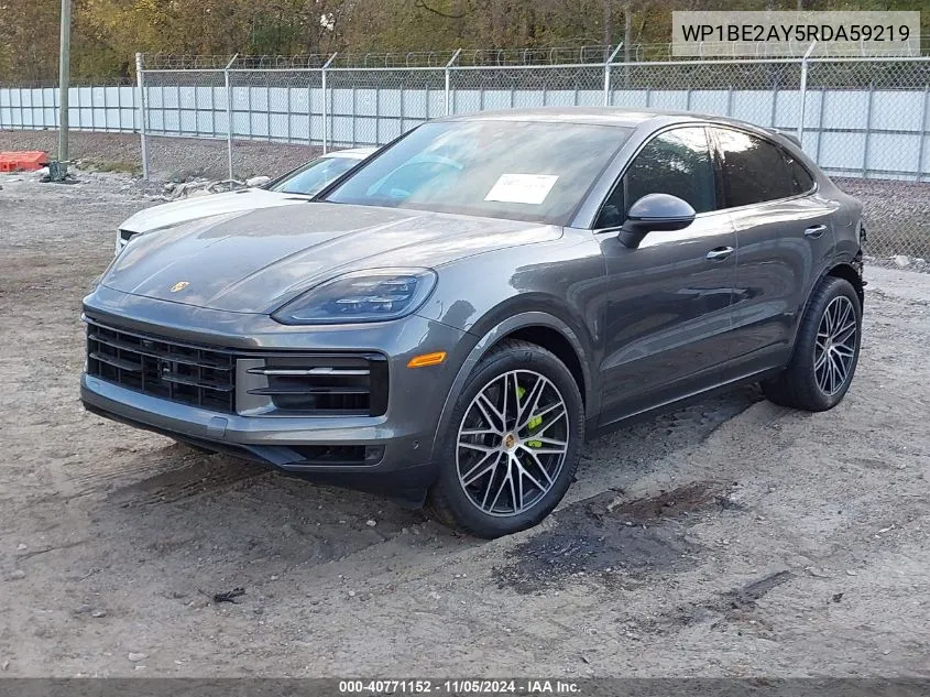 2024 Porsche Cayenne E-Hybrid Coupe VIN: WP1BE2AY5RDA59219 Lot: 40771152