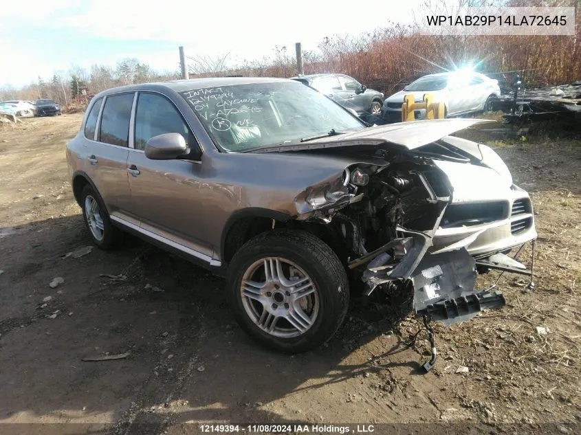 2004 Porsche Cayenne S VIN: WP1AB29P14LA72645 Lot: 12149394