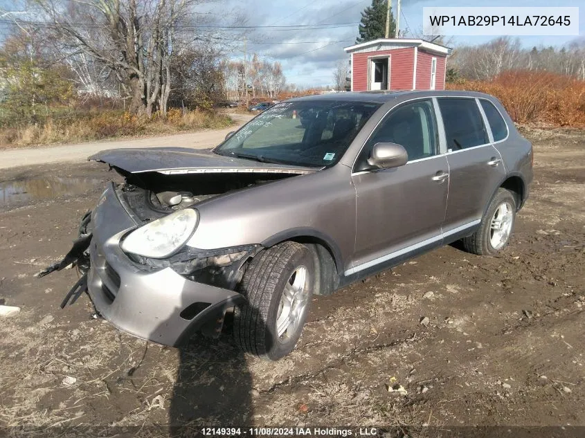 2004 Porsche Cayenne S VIN: WP1AB29P14LA72645 Lot: 12149394