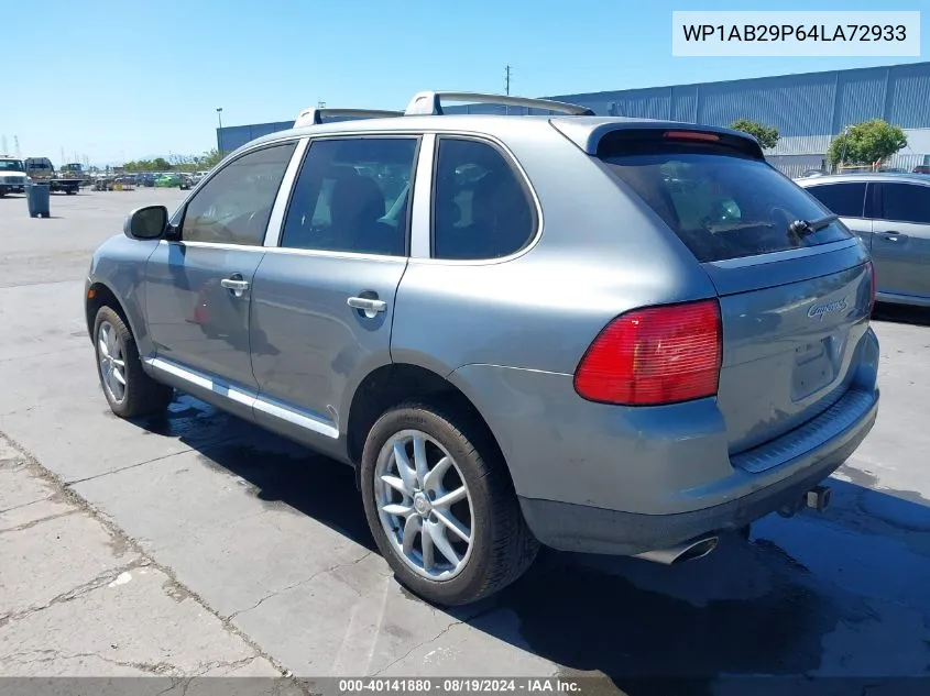 2004 Porsche Cayenne S VIN: WP1AB29P64LA72933 Lot: 40141880