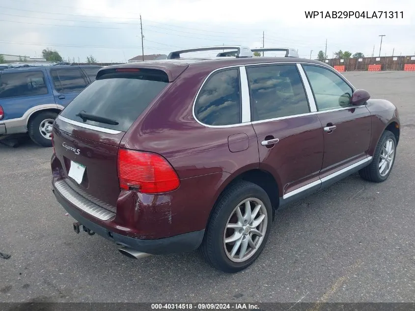 2004 Porsche Cayenne S VIN: WP1AB29P04LA71311 Lot: 40314518