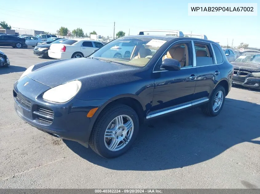 2004 Porsche Cayenne S VIN: WP1AB29P04LA67002 Lot: 40382224