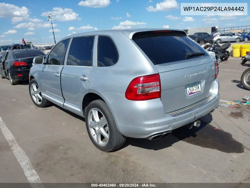 2004 Porsche Cayenne Turbo VIN: WP1AC29P24LA94442 Lot: 40402460