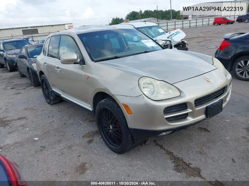 2004 Porsche Cayenne V6 VIN: WP1AA29P94LA22319 Lot: 40635011