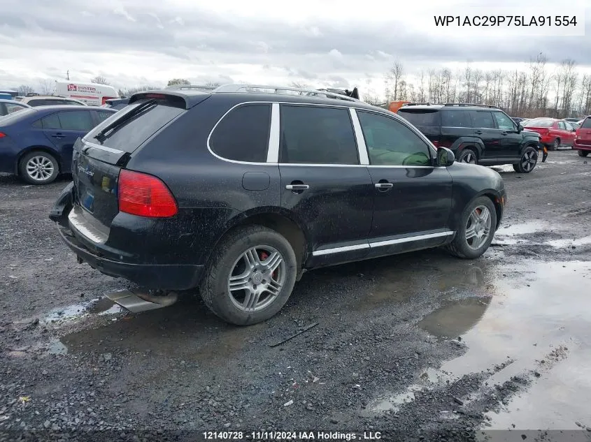 2005 Porsche Cayenne Turbo VIN: WP1AC29P75LA91554 Lot: 12140728