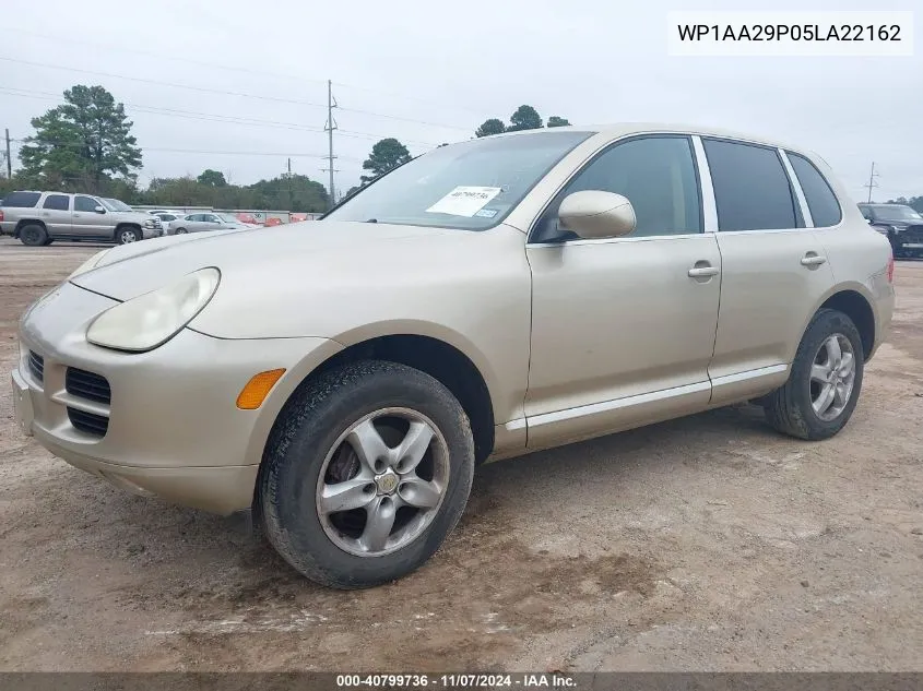 2005 Porsche Cayenne VIN: WP1AA29P05LA22162 Lot: 40799736