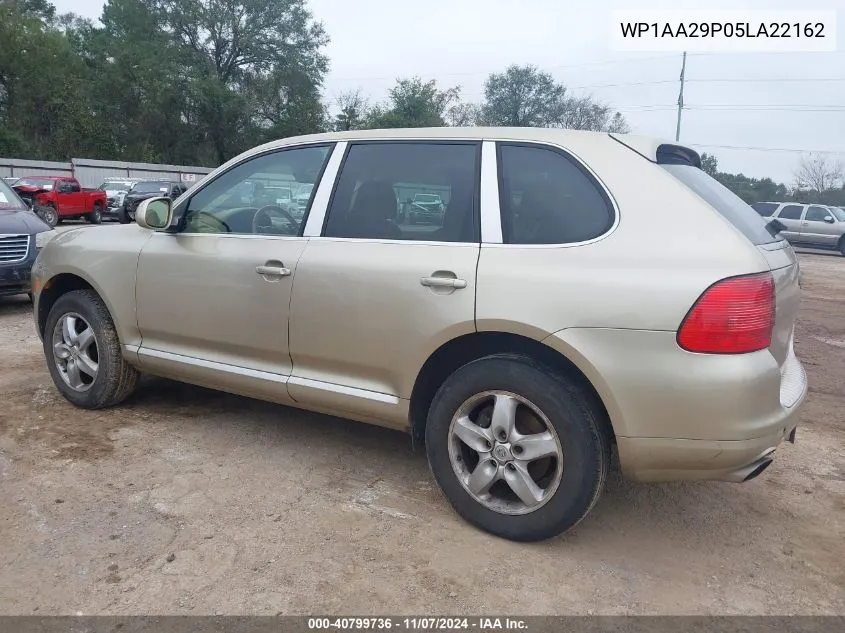 2005 Porsche Cayenne VIN: WP1AA29P05LA22162 Lot: 40799736