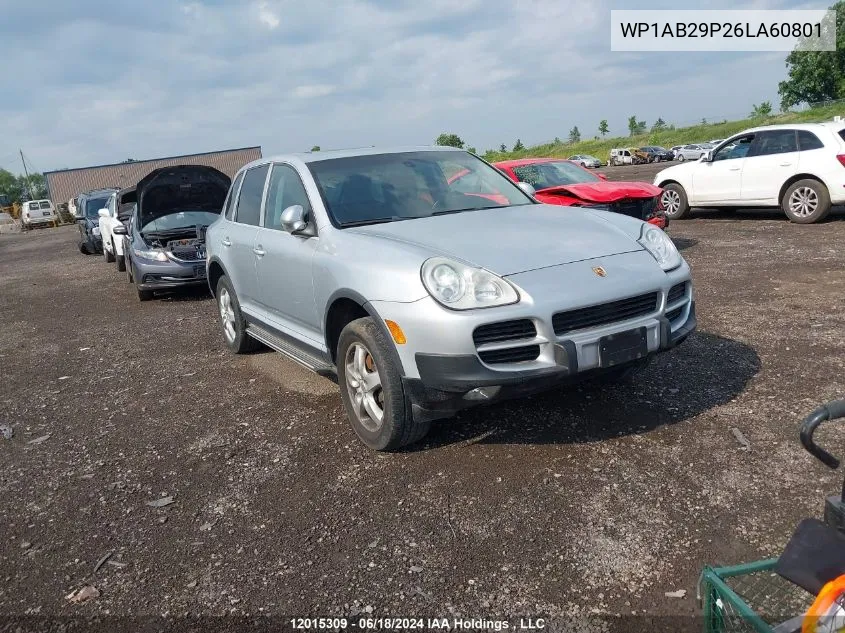 2006 Porsche Cayenne VIN: WP1AB29P26LA60801 Lot: 12015309