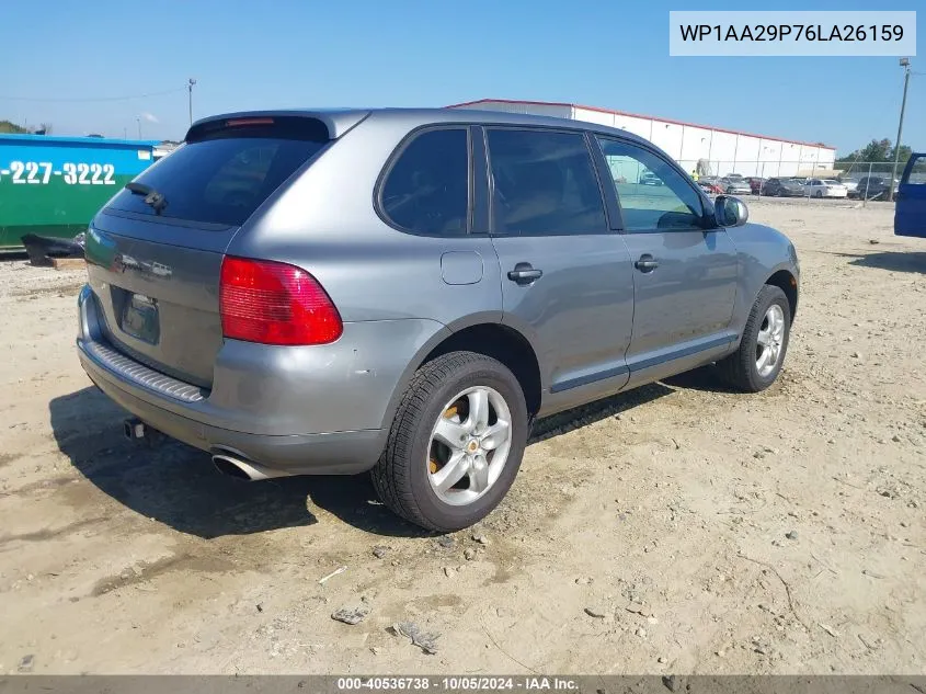 2006 Porsche Cayenne VIN: WP1AA29P76LA26159 Lot: 40536738