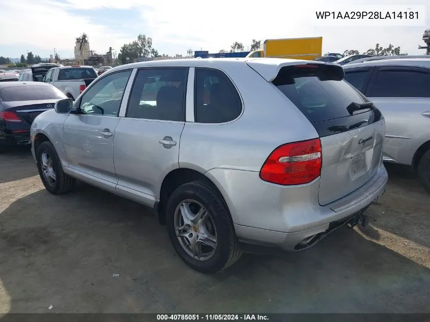 2008 Porsche Cayenne VIN: WP1AA29P28LA14181 Lot: 40785051