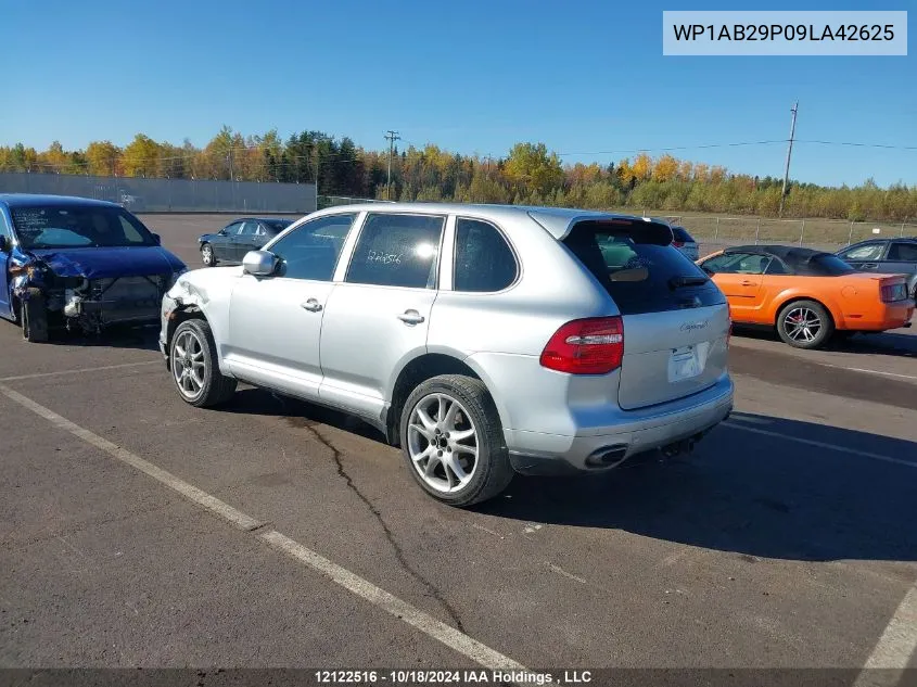 2009 Porsche Cayenne VIN: WP1AB29P09LA42625 Lot: 12122516