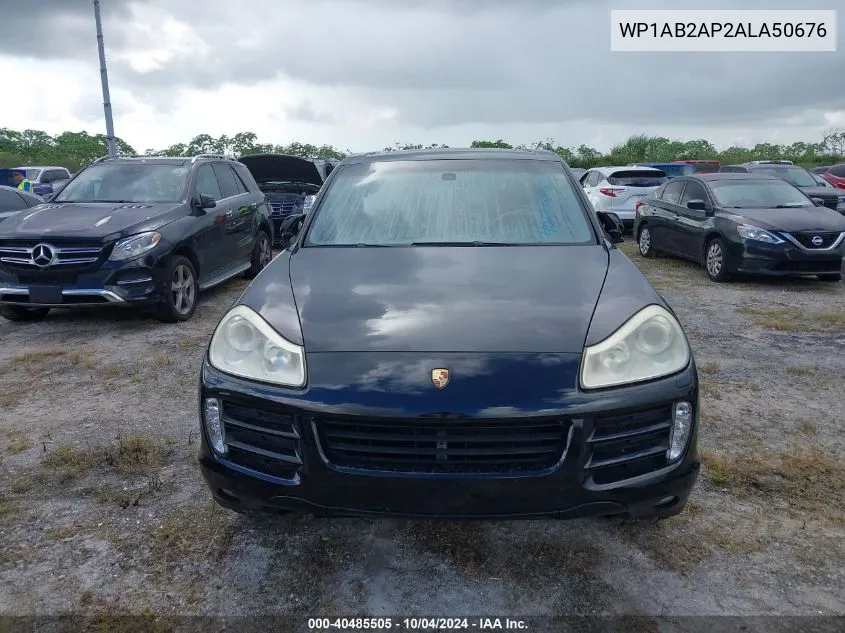 2010 Porsche Cayenne S VIN: WP1AB2AP2ALA50676 Lot: 40485505