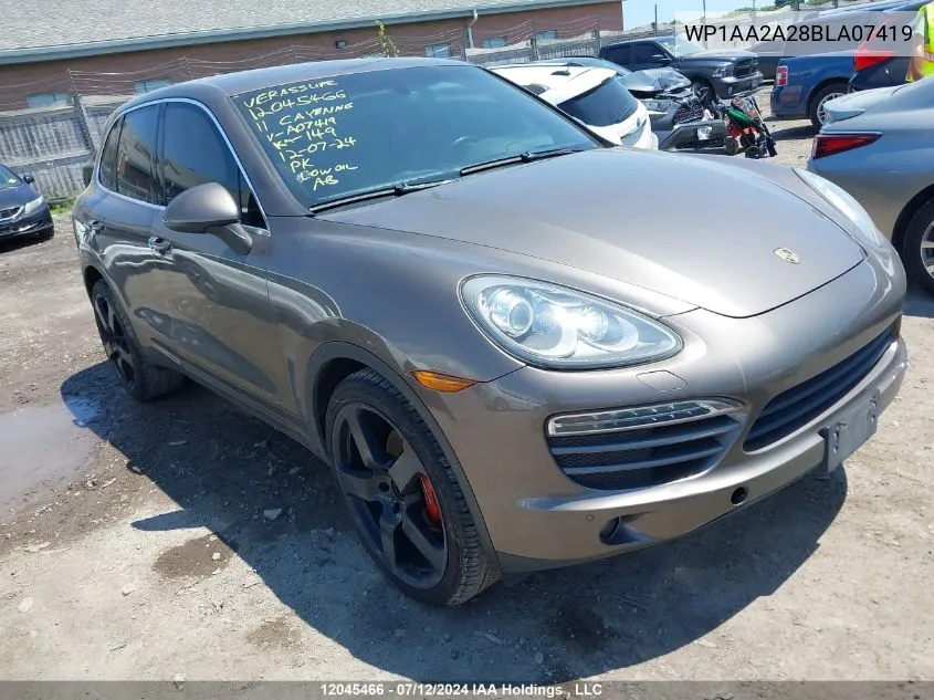 2011 Porsche Cayenne VIN: WP1AA2A28BLA07419 Lot: 12045466