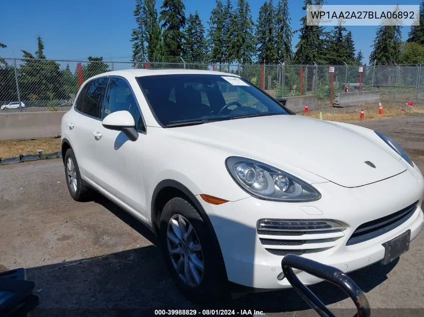 2011 Porsche Cayenne VIN: WP1AA2A27BLA06892 Lot: 39988829