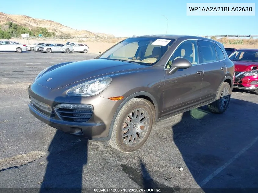 2011 Porsche Cayenne VIN: WP1AA2A21BLA02630 Lot: 40711200