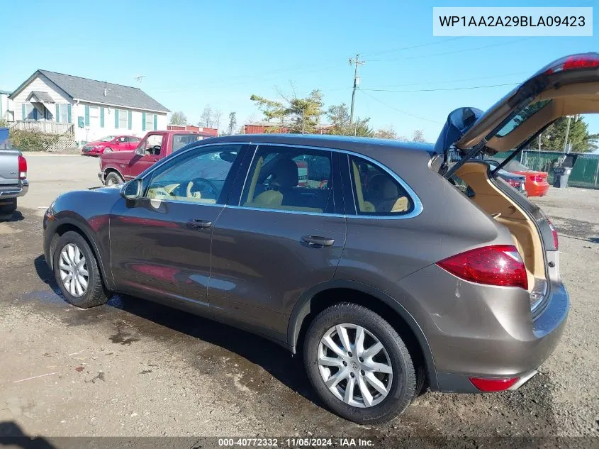 2011 Porsche Cayenne VIN: WP1AA2A29BLA09423 Lot: 40772332