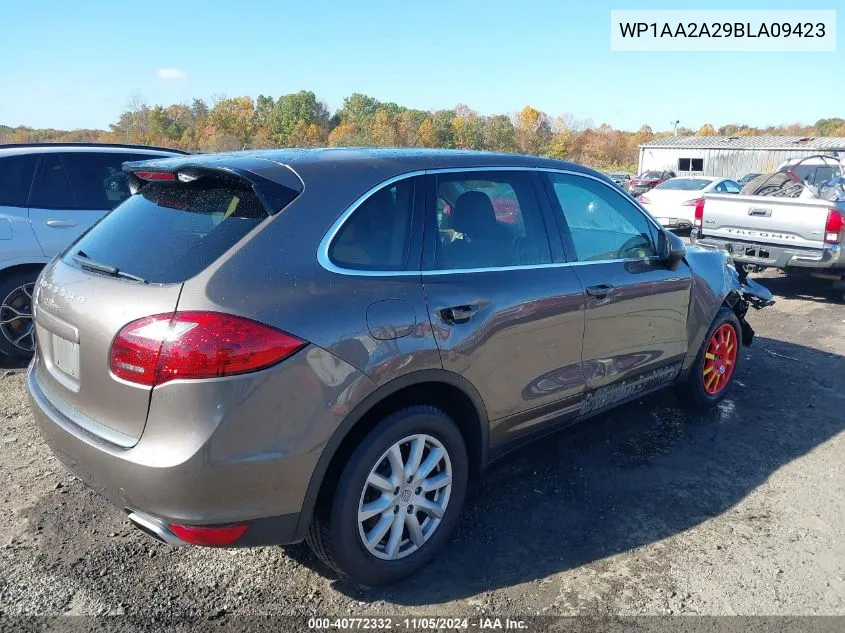 2011 Porsche Cayenne VIN: WP1AA2A29BLA09423 Lot: 40772332