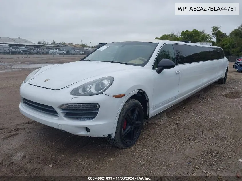 2011 Porsche Cayenne S VIN: WP1AB2A27BLA44751 Lot: 40821699