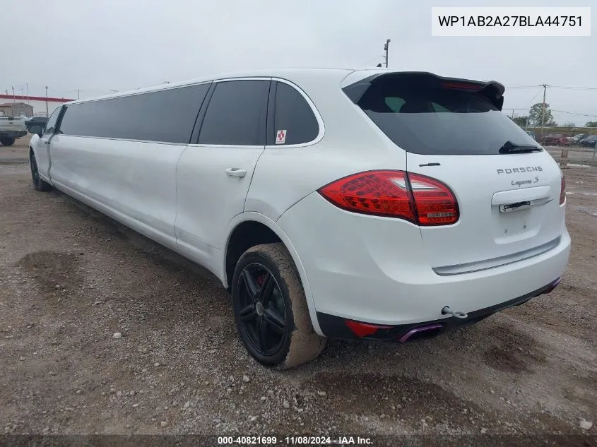 2011 Porsche Cayenne S VIN: WP1AB2A27BLA44751 Lot: 40821699