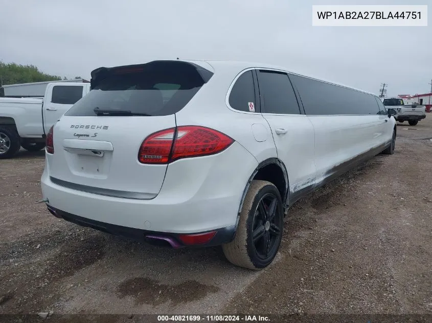 2011 Porsche Cayenne S VIN: WP1AB2A27BLA44751 Lot: 40821699