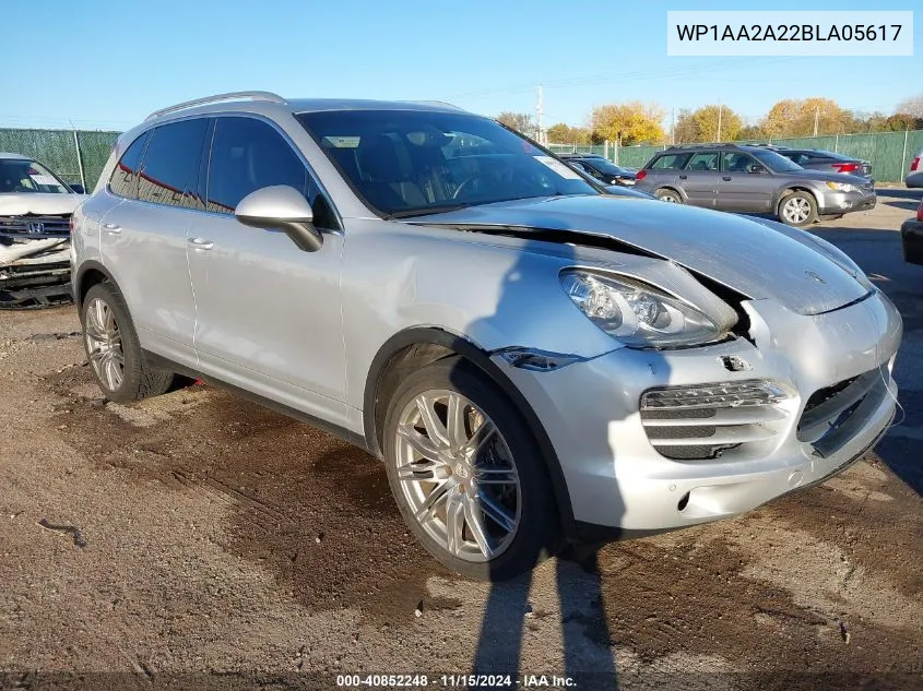 2011 Porsche Cayenne VIN: WP1AA2A22BLA05617 Lot: 40852248