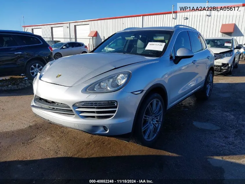 2011 Porsche Cayenne VIN: WP1AA2A22BLA05617 Lot: 40852248