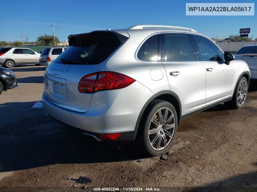 2011 Porsche Cayenne VIN: WP1AA2A22BLA05617 Lot: 40852248