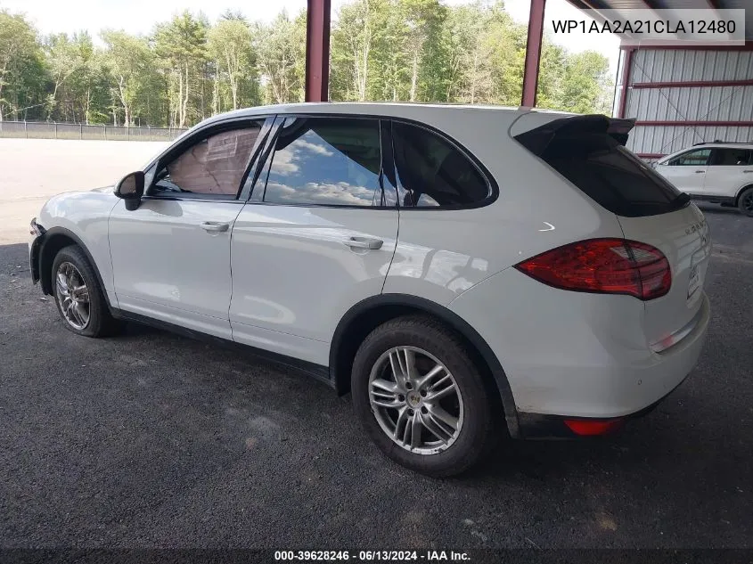 2012 Porsche Cayenne VIN: WP1AA2A21CLA12480 Lot: 39628246