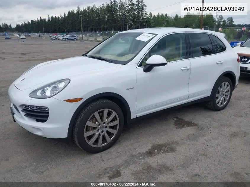 2012 Porsche Cayenne Hybrid S VIN: WP1AE2A28CLA93949 Lot: 40178402