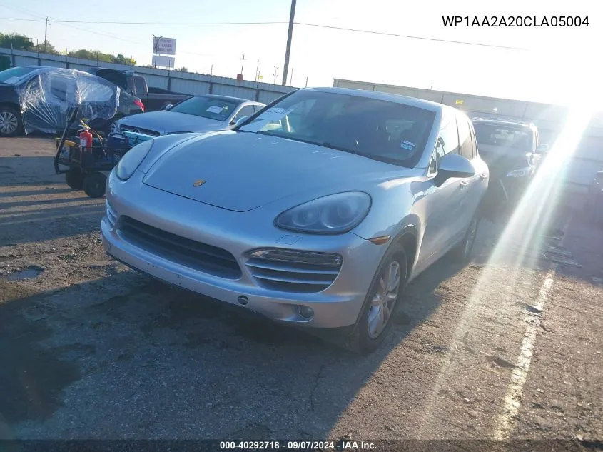 2012 Porsche Cayenne VIN: WP1AA2A20CLA05004 Lot: 40292718