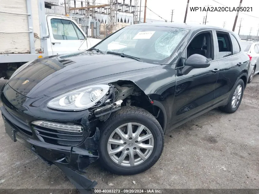 2012 Porsche Cayenne VIN: WP1AA2A20CLA05021 Lot: 40383273