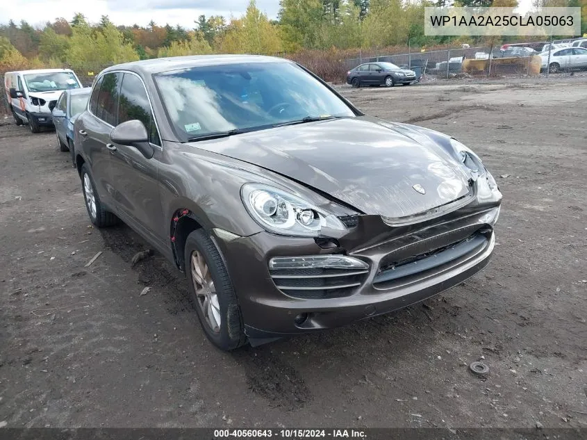 2012 Porsche Cayenne VIN: WP1AA2A25CLA05063 Lot: 40560643